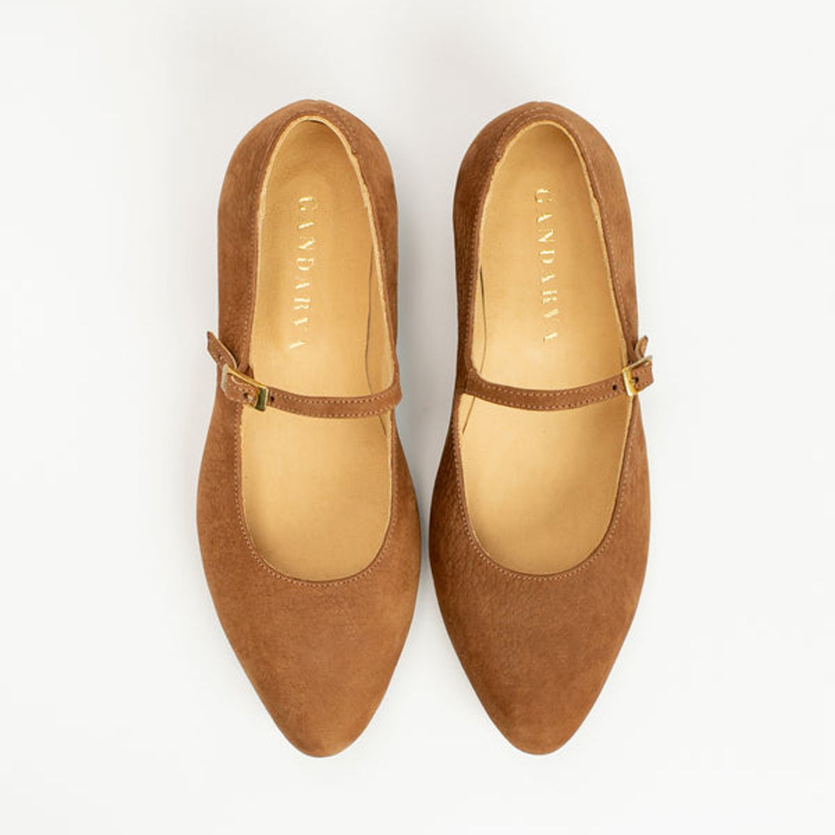 GANDARVA - Zapato Mujer de Cuero Almudena Café Avellana