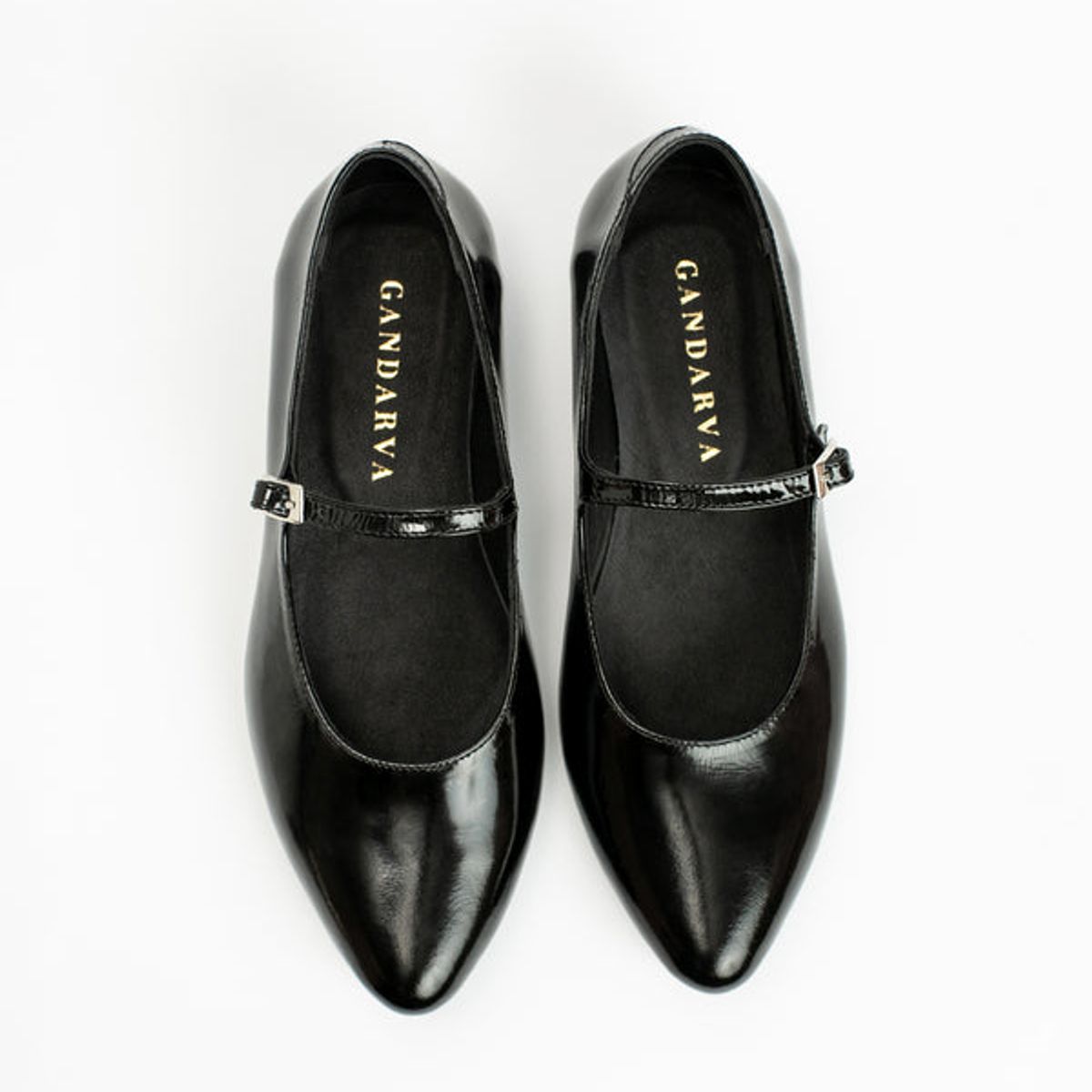 GANDARVA - Zapato Mujer de Cuero Almudena Richato Negro