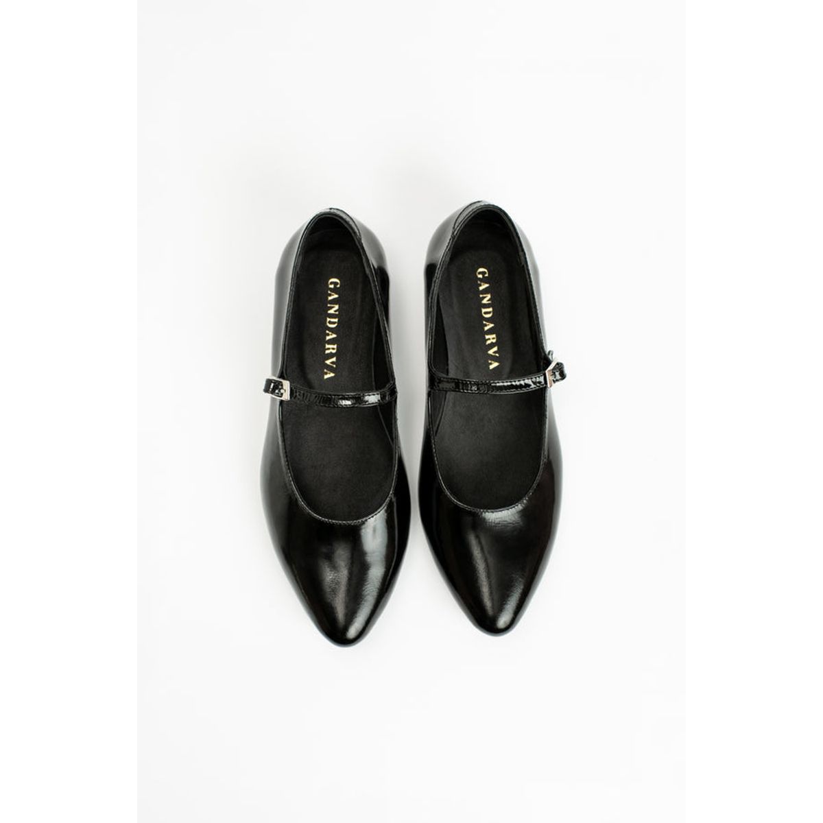 GANDARVA - Zapato Mujer de Cuero Almudena Richato Negro