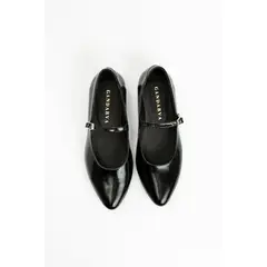 GANDARVA - Zapato Mujer de Cuero Almudena Richato Negro