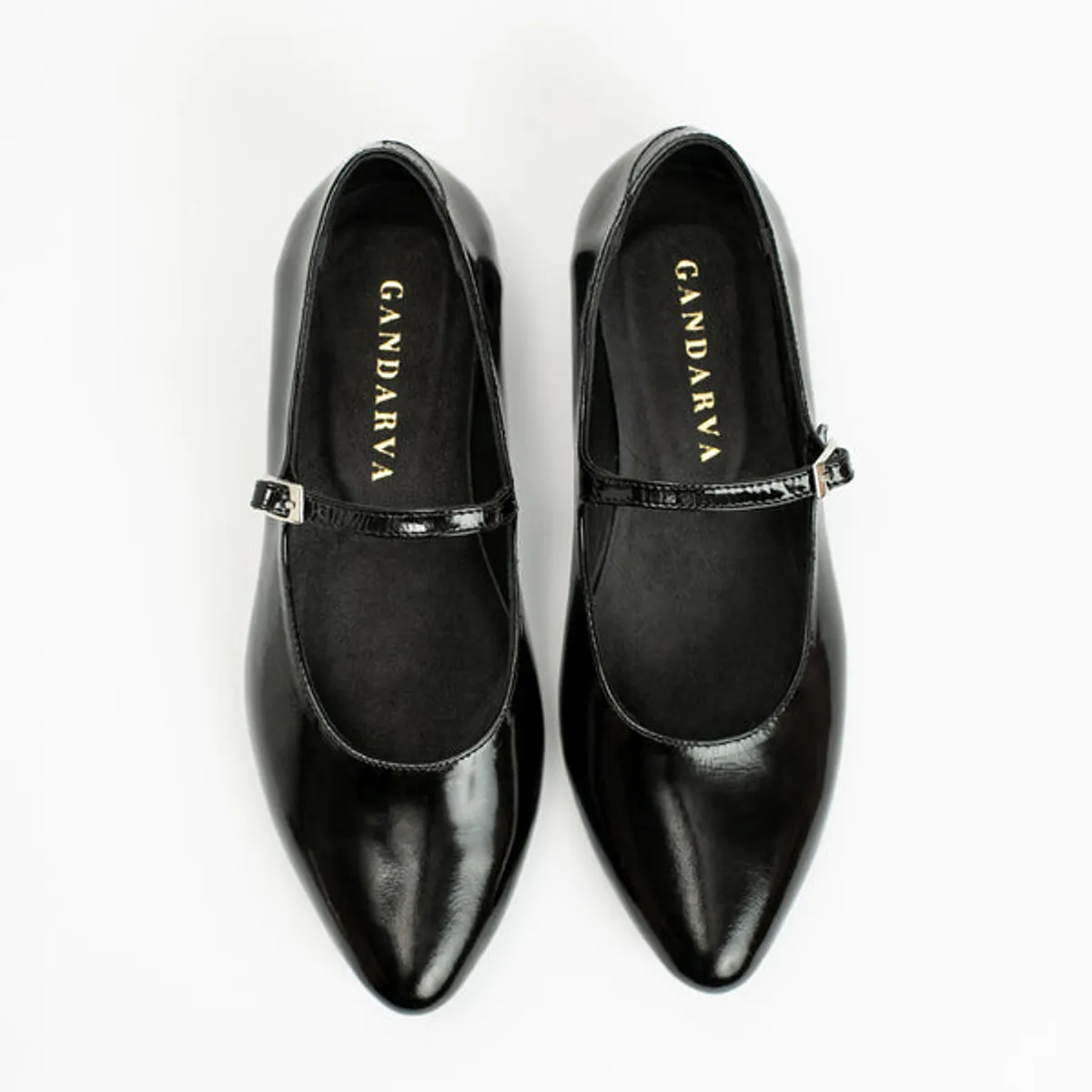 GANDARVA - Zapato Mujer de Cuero Almudena Richato Negro