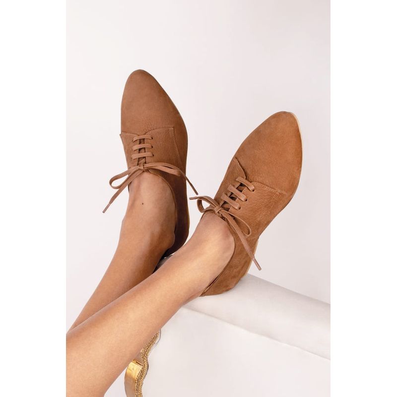 GANDARVA - Zapato Mujer de Cuero Antonia Café