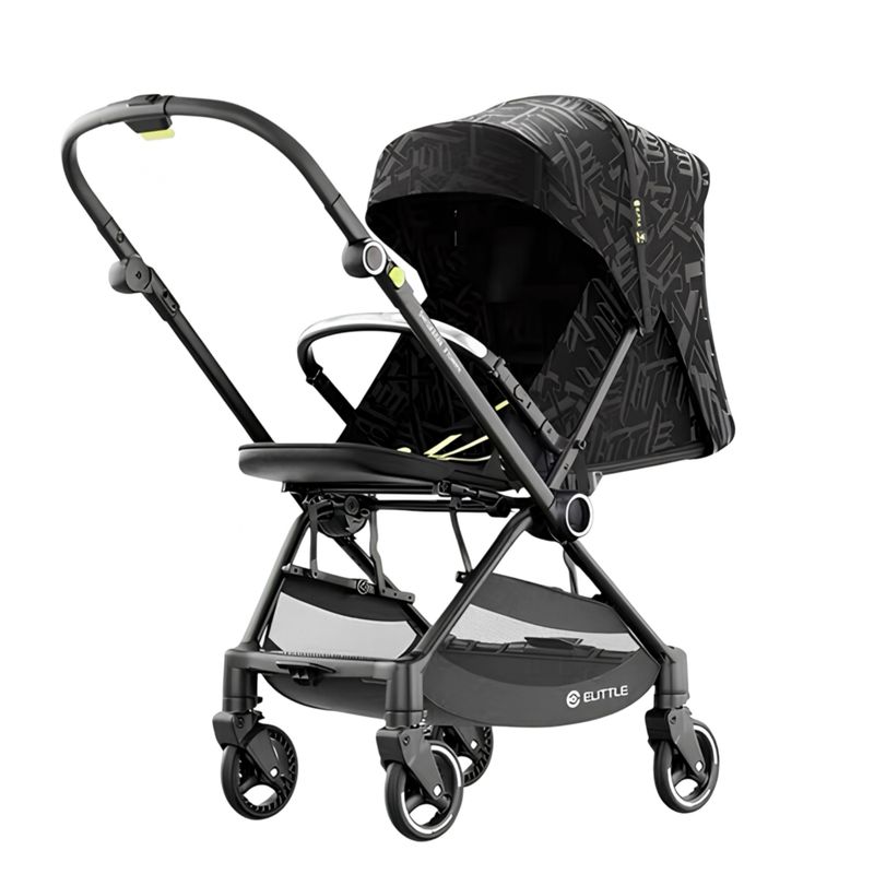 LUBABYCAS - Coche De Paseo Reversible Nueva Técnología Elittle E7 Negro