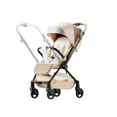 LUBABYCAS - Coche De Paseo Reversible Nueva Técnología Elittle E7 Dorado