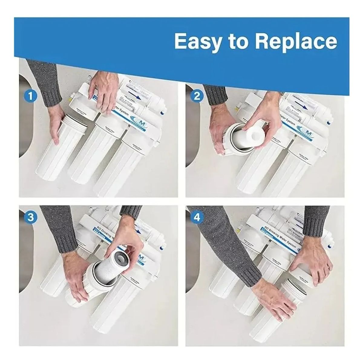 GENERICO - Filtros Osmosis Inversa Y Cartuchos - Recambio 6 Meses