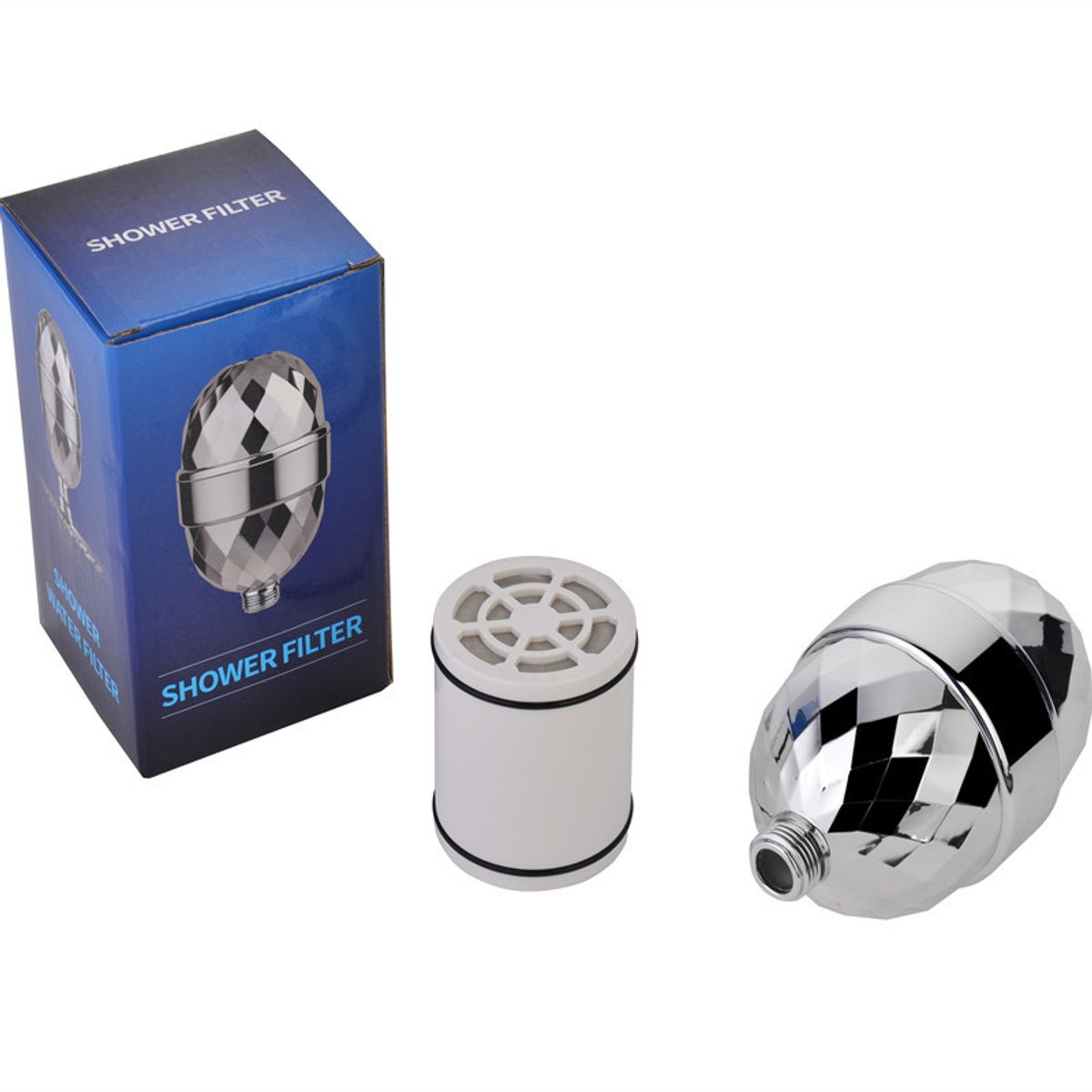 EDWINAYY - Purificador De Agua Ducha Con 2 Cartucho De Filtro 15 Capas