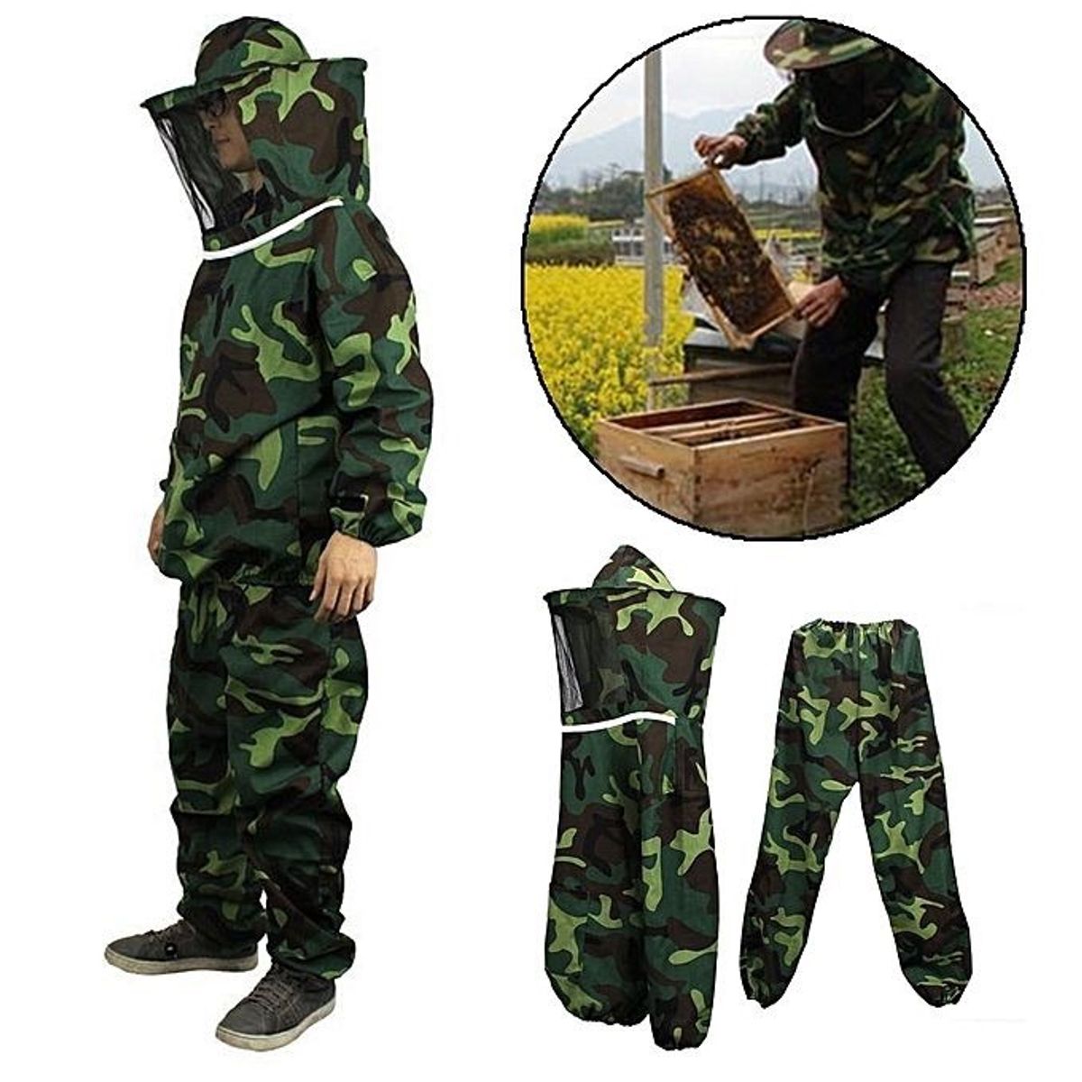 EDWINAYY - Trajes De Apicultura Ventilados De Cuerpo Completo Para Adul