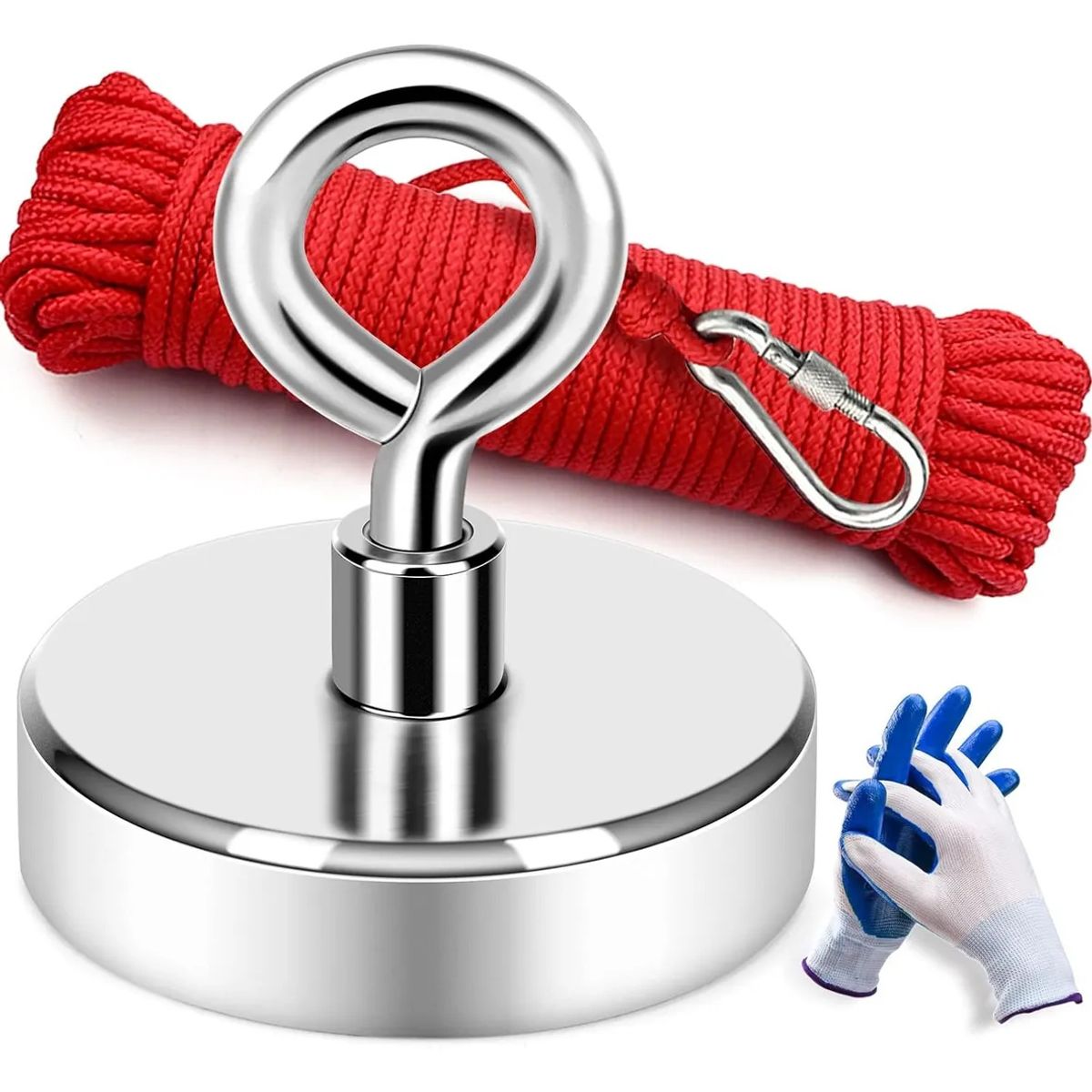 KUANGYE - Imán Neodimio Gancho Pesca Súper Magnética Diam 60mm150kg