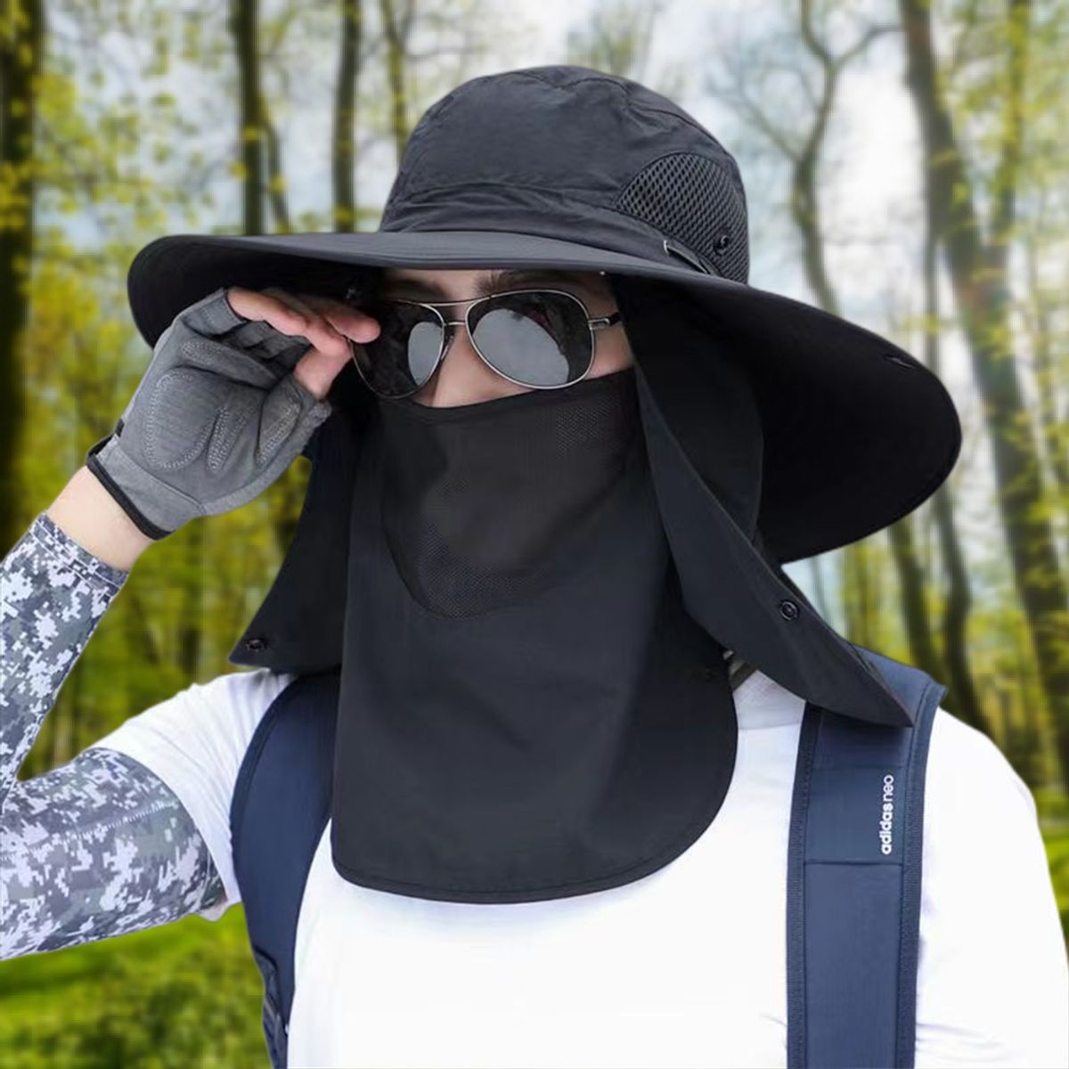 ATURE - Sombrero Para El Sol Con Proteccion Para Cuello Y Cara