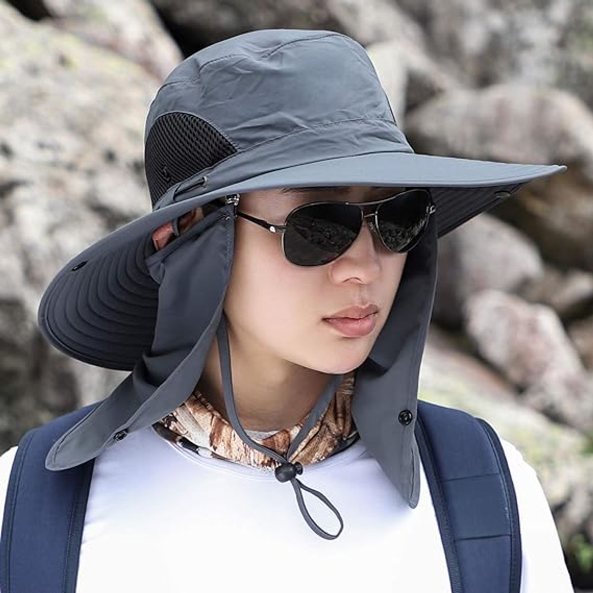 ATURE - Sombrero Para El Sol Con Proteccion Para Cuello Y Cara