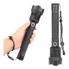 NO LOGO - Potente Linterna Led P90 Grande Usb Aleación De Aluminio