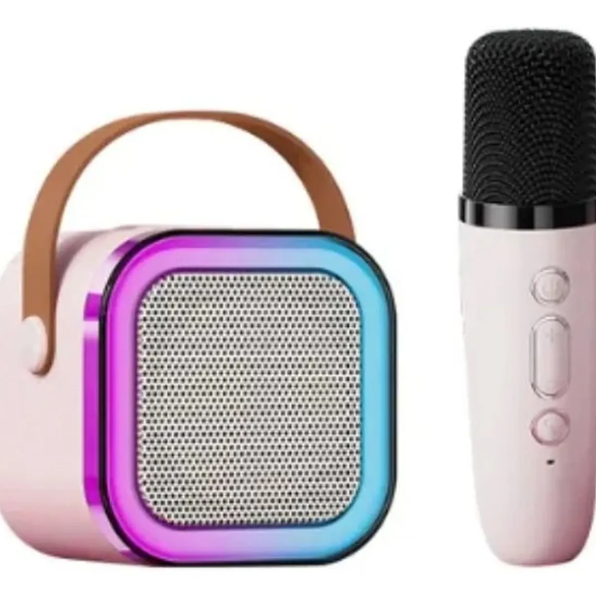NO LOGO - Parlante Karaoke Altavoz Bluetooth K12 Con Micrófono Rosa