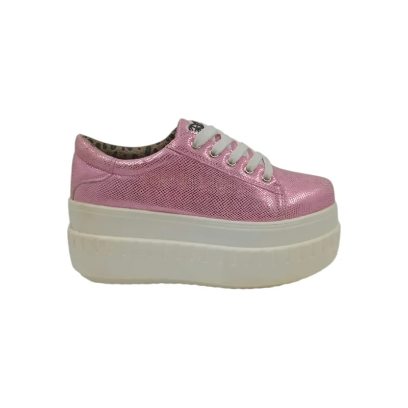 HERIEL - Zapatilla Rosa Plataforma Mujer