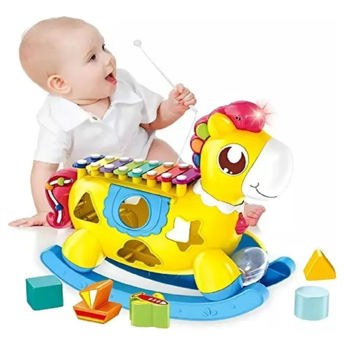 NO LOGO - Piano Balancin Caballito Xilofono Musical Juguete Didactico