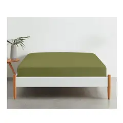 GENERICO - Sábana bajera 1 PLAZA 90x190x26 OLIVA
