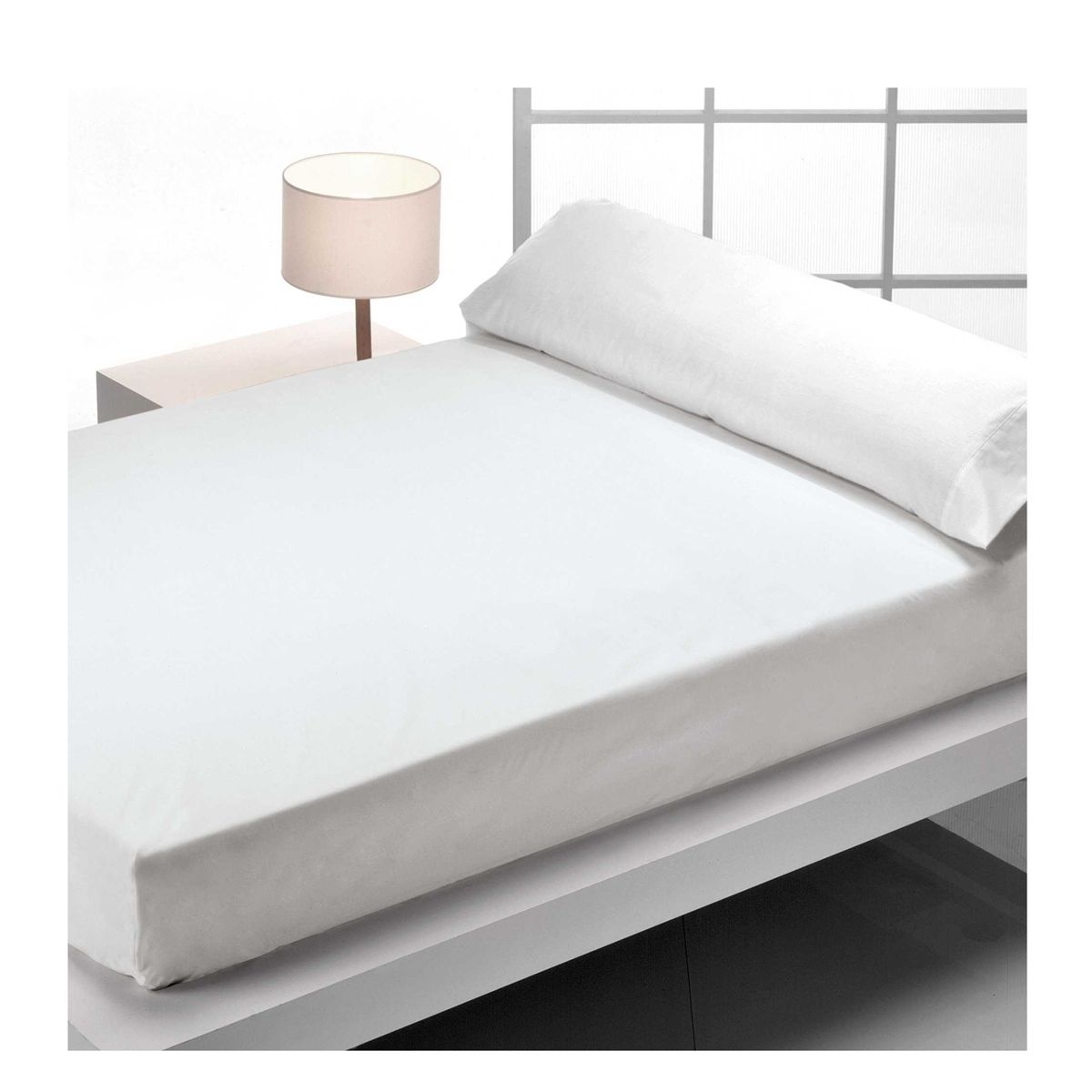 GENERICO - Sábana bajera 1 PLAZA 90x190x35 BLANCO