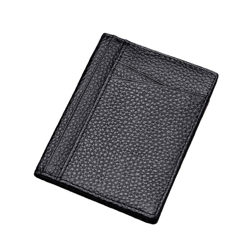 KUANGYE - Tarjetero Rifd Bifold Cuero. (ultra Delgado) 8 Tarjetas