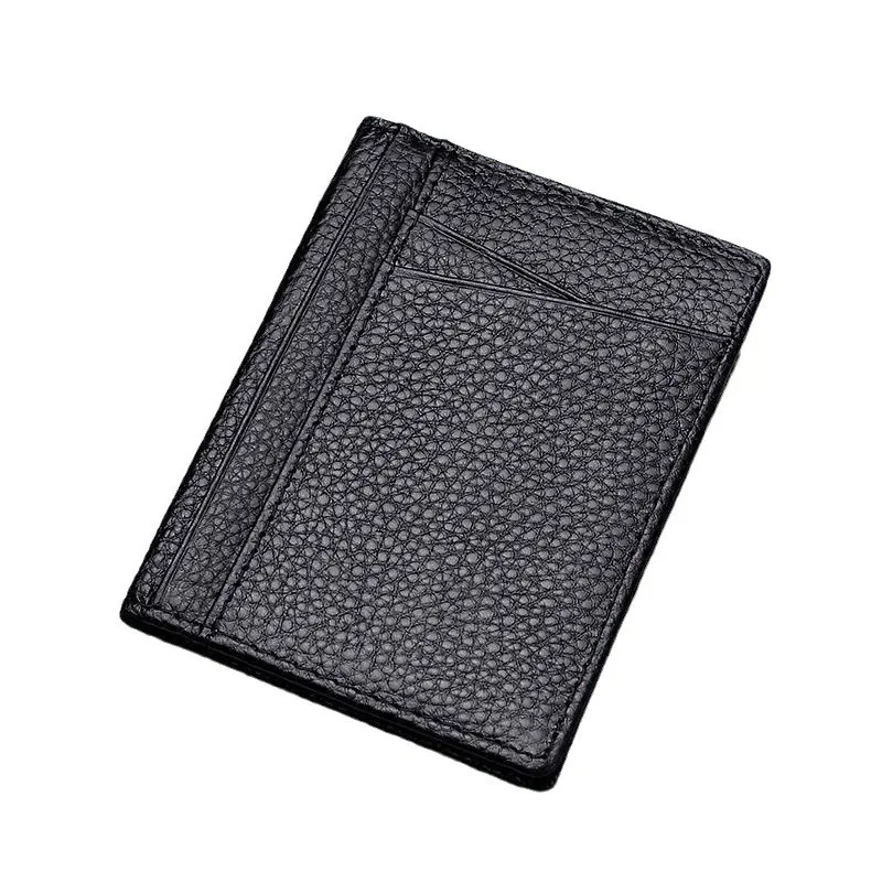 KUANGYE - Tarjetero Rifd Bifold Cuero. (ultra Delgado) 8 Tarjetas