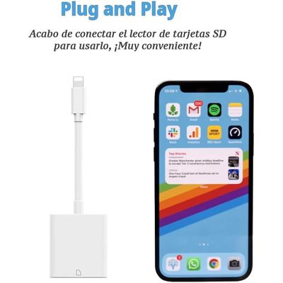 Imagen 2 del producto Cable Adaptador Usb 3.0 Para Lightning A Memoria Sd Camara.