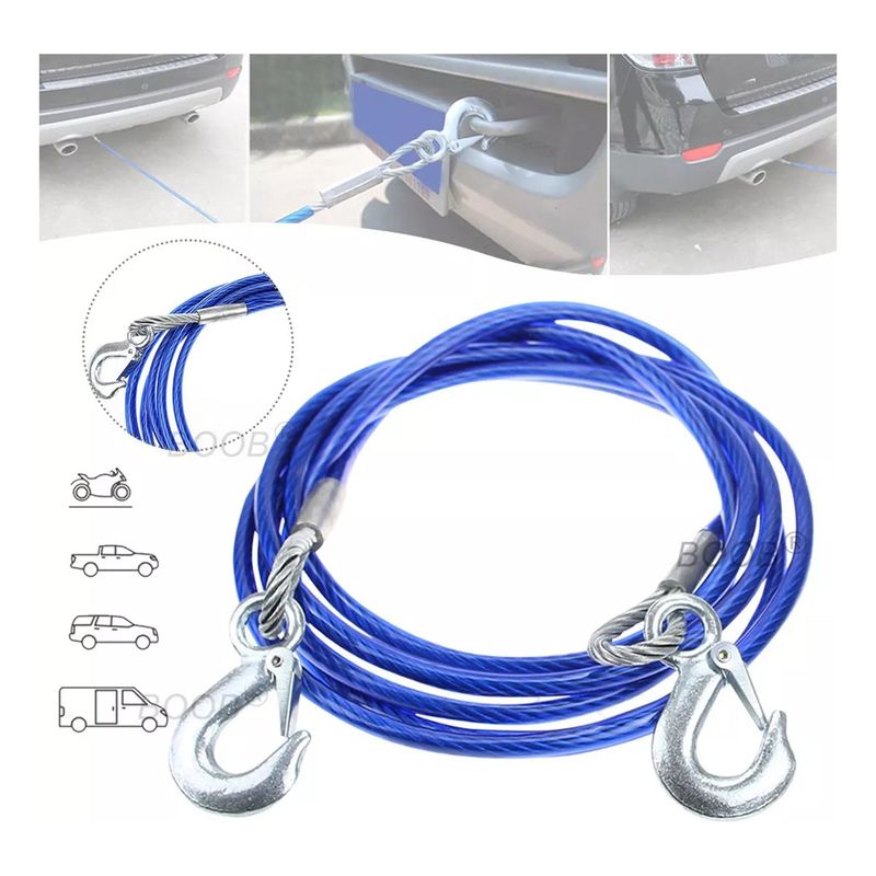 EDWINAYY - Cable De Remolque De Acero Para 7000 Kg