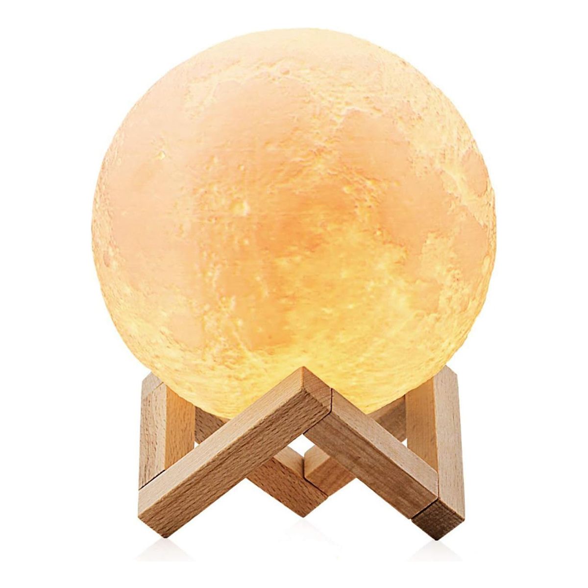 EDWINAYY - Lámpara Luna 3d Led 12 Colores Hogar Velador 15cm