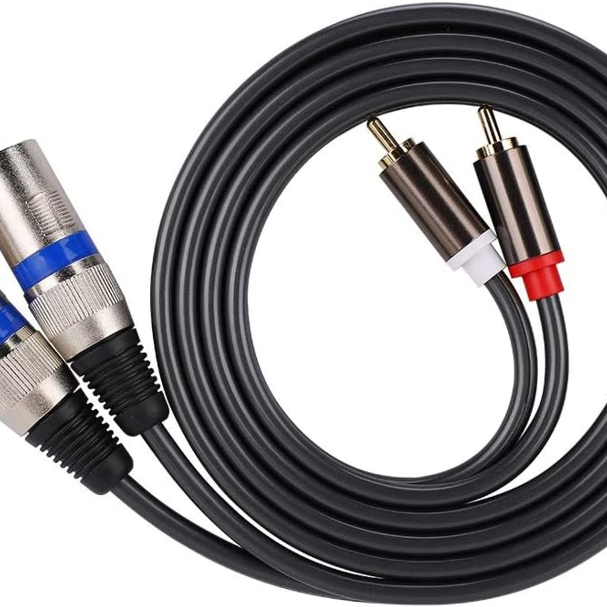 KUANGYE - Cable Audio Profesional Djs 2 Xlr Plug A 2 Rca 1,5 Metros