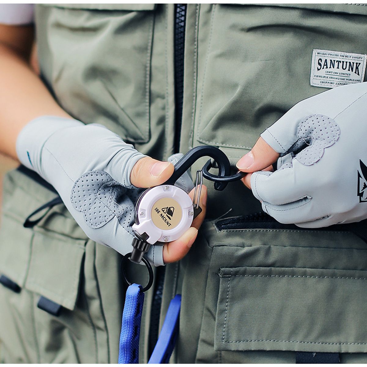 GENERICO - Llavero Táctico Con Cremallera En Forma De U Retráctil