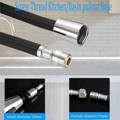 Imagen 2 del producto Repuesto Flexible Llave Monomando Extraíble Trenzado 1.5 Mts