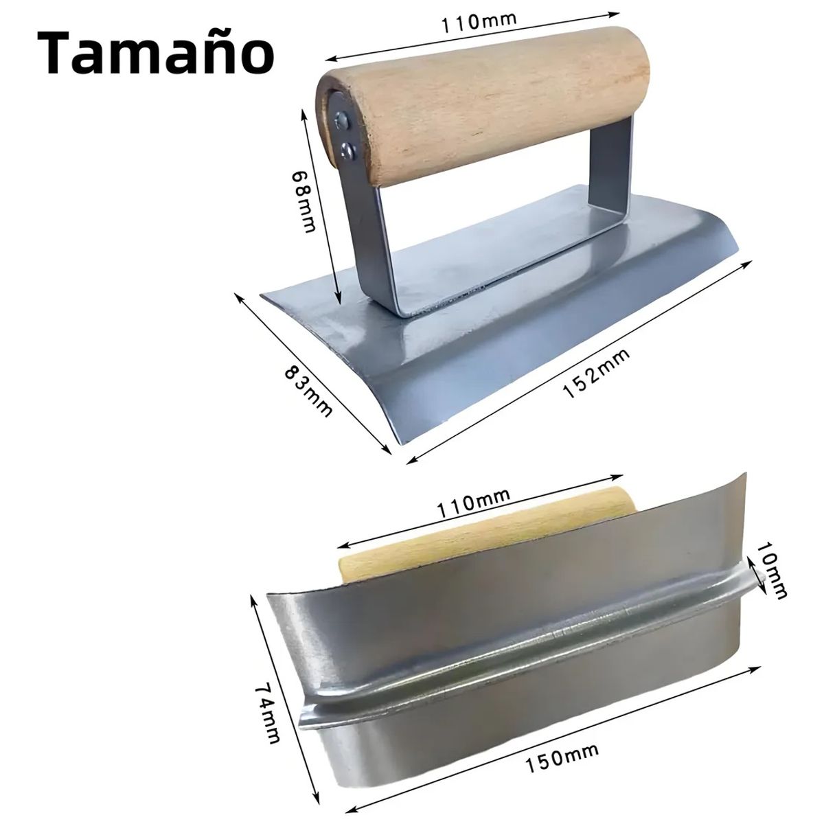 KUANGYE - 1 Rodón Y 1 Ranurador Kit Llanas Para Hormigón Construcción