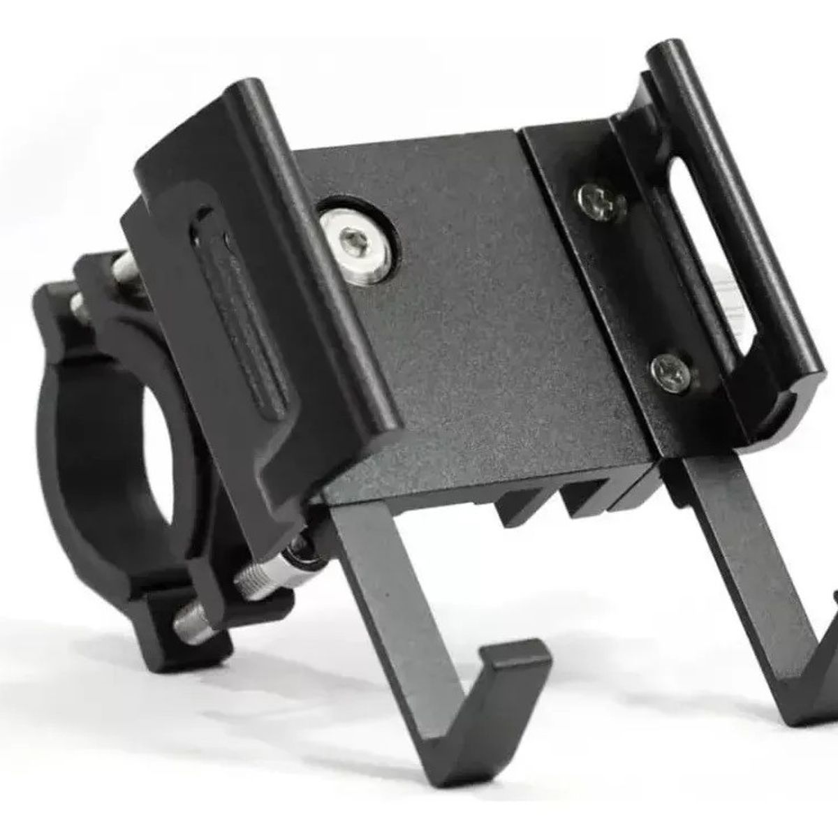 KUANGYE - Porta Smartphone Celular Metálico Para Moto Bicicleta Grande Negro