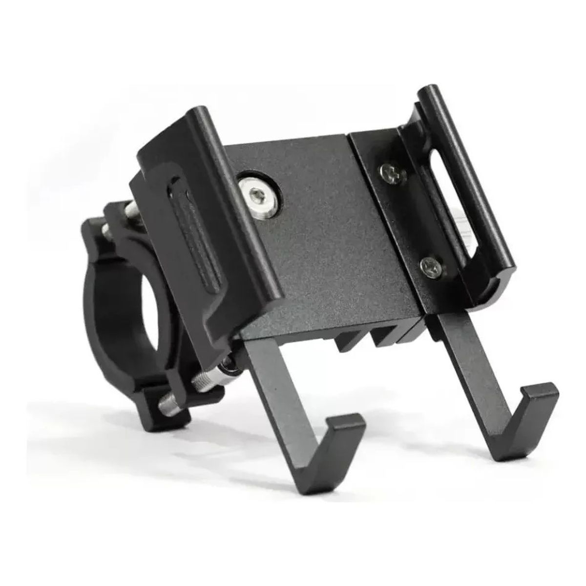 KUANGYE - Porta Smartphone Celular Metálico Para Moto Bicicleta Grande Negro