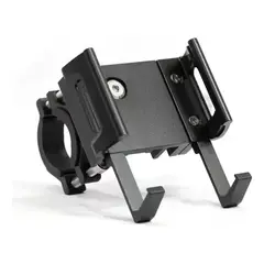 KUANGYE - Porta Smartphone Celular Metálico Para Moto Bicicleta Grande Negro