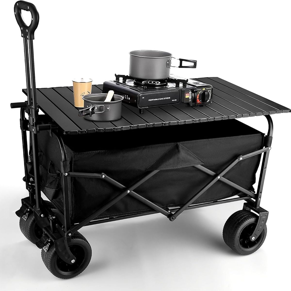 YOMYM - Carrito De Paseo Plegable 3 En 1 Portátil Cubierto 76×55×100CM