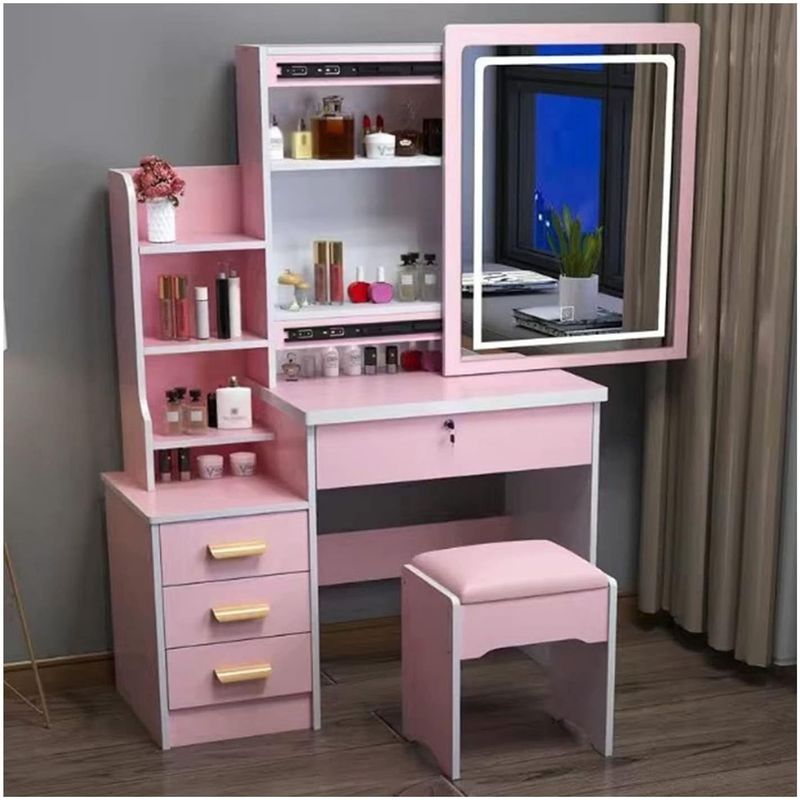 YOMYM - Mueble De Tocador Con Taburete 80×130×36cm