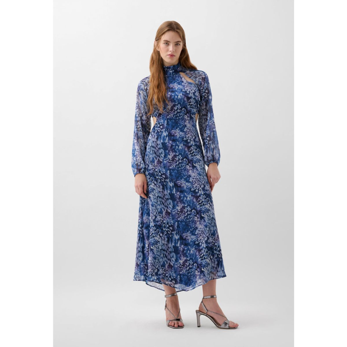 SCALPERS - VESTIDO MIDI PRINT ABERTURAS