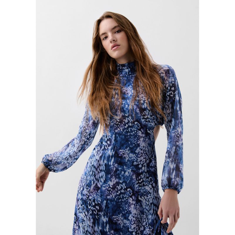 SCALPERS VESTIDO MIDI PRINT ABERTURAS