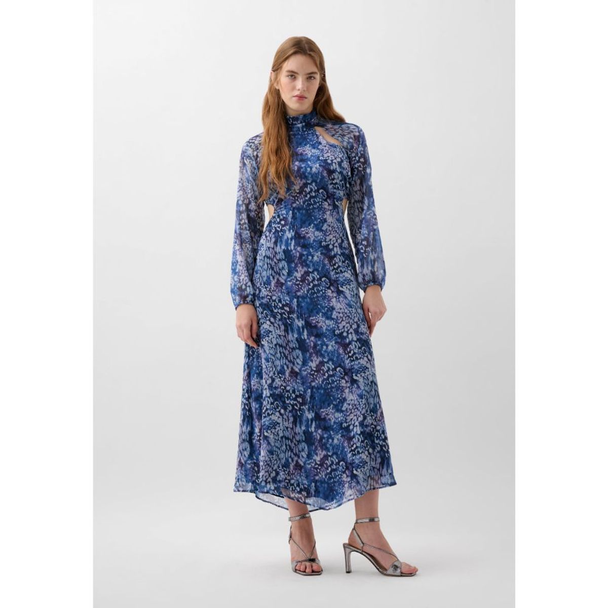 SCALPERS - VESTIDO MIDI PRINT ABERTURAS