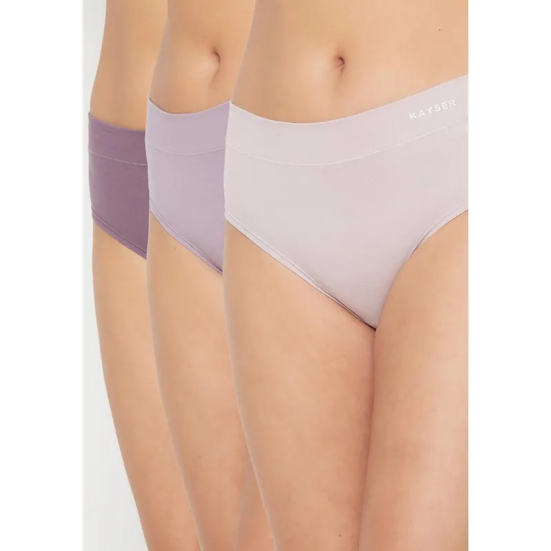 KAYSER - Pack 3X Calzon HI-Leggs Algodón P31180-BUR1 Kayser - Burdeos