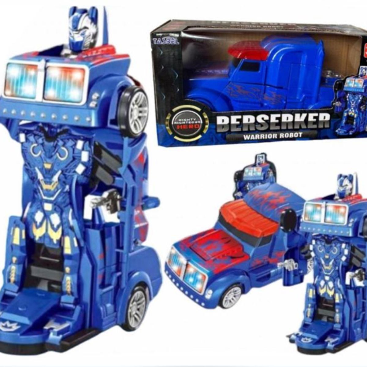 GENERICO - Auto Robot Transformers Con Luz Sonido Y Movimiento