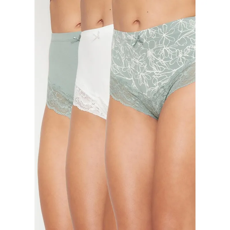 KAYSER - Pack 3X Pantaleta Algodón P3145053-VER Kayser - Verde