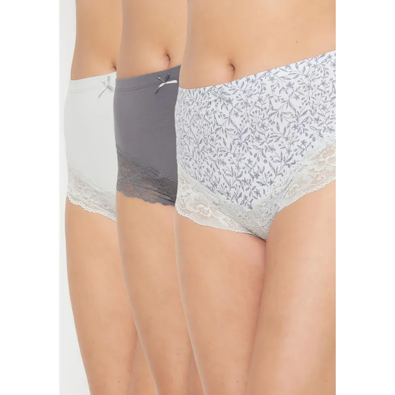 KAYSER - Pack 3X Pantaleta Algodón P3145053-GRI5 Kayser - Gris