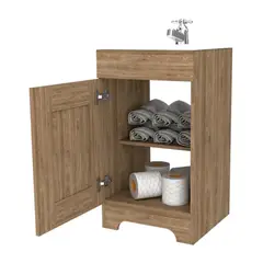 TUHOME - Mueble De Baño Con Lavamanos Barcelona 1 Puerta Miel