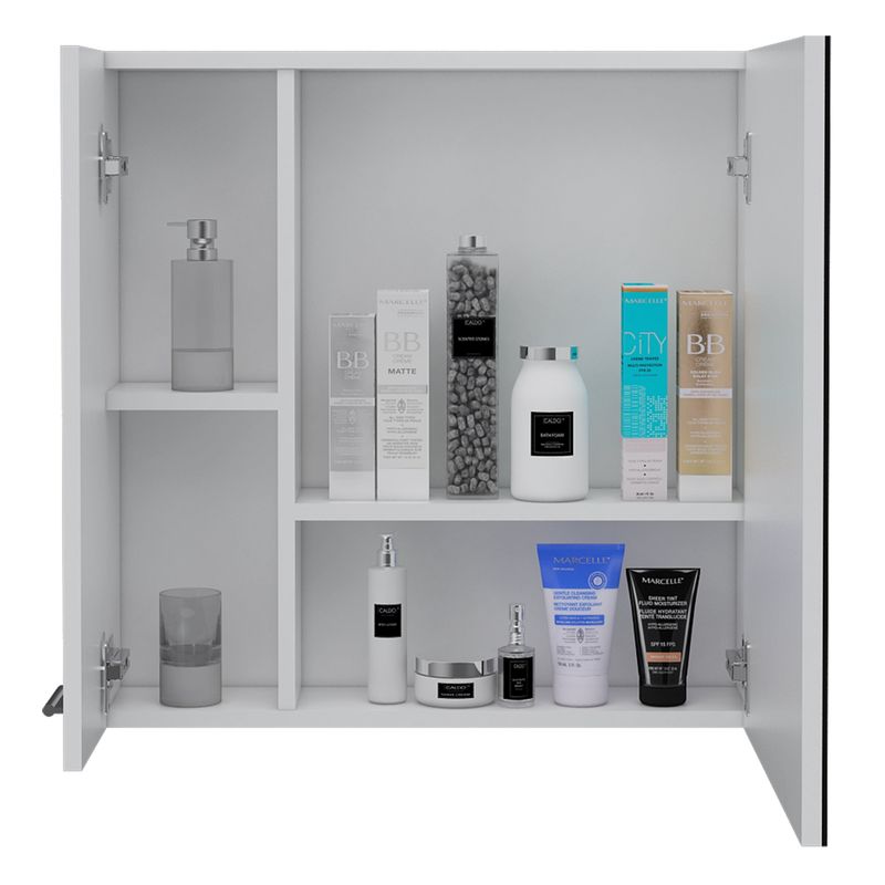 TUHOME - Botiquin 2 Puertas Sines 60x60x149 Cm Blanco Con Espejo