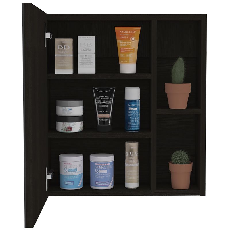 TUHOME - Botiquin Labelle 1 Puerta Wengue 487x45x125 Cm Con Espejo