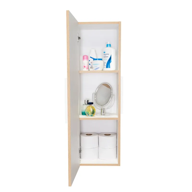 TUHOME - Mueble Organizador De Baño Vanguard Rovere Y Blanco