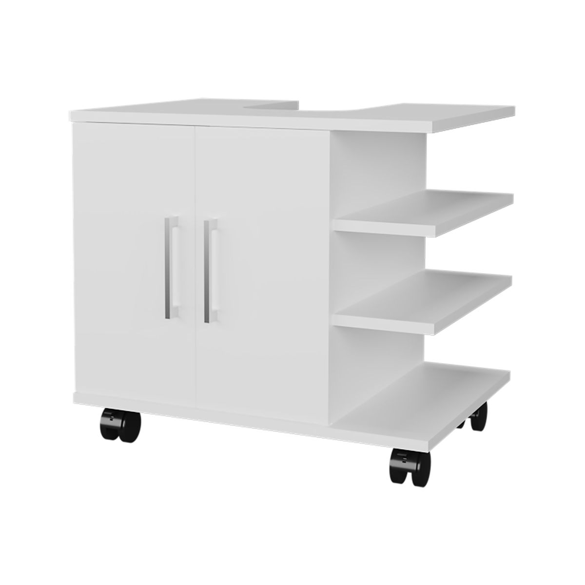 TUHOME - Mueble Baño Piso Lavamanos 2 Puertas - Blanco 50x55x41.4 cm