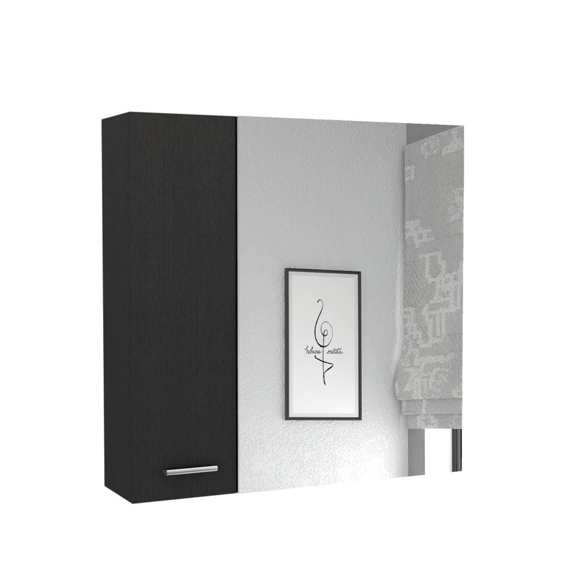 TUHOME - Botiquin 2 Puertas Barcelona 60x60x149 Cm Wengue