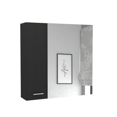 Imagen 2 del producto Botiquin 2 Puertas Con Espejo - Negro 60x60x14.9 cm