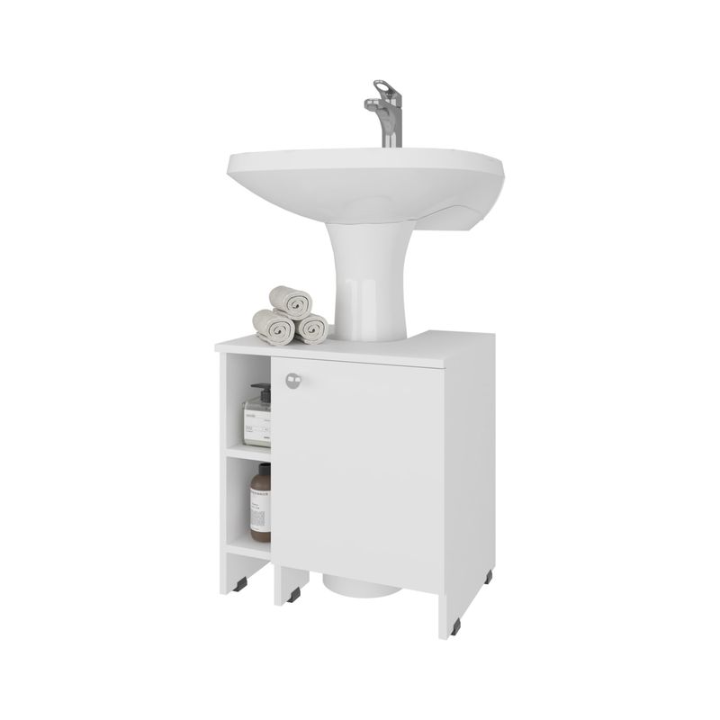 TUHOME - Mueble Para Lavamanos Bath 1 Puerta 509x47x374 Cm Blanco