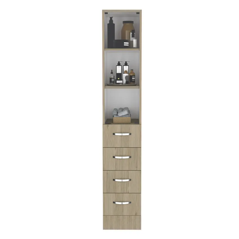TUHOME - Estante Organizador De Baño Vanguard 4 Cajones Rovere
